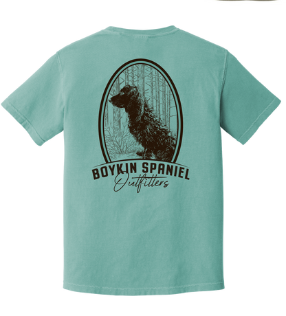Short Sleeve T-Shirt Vintage Boykin 100% Heavy Weight Cotton Comfort Color (Sea Foam)
