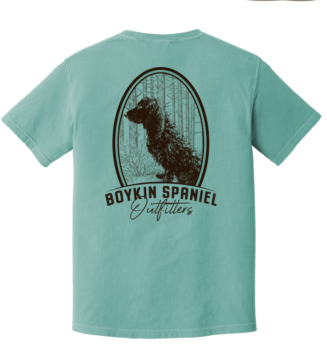 Youth Short Sleeve T-Shirt Vintage Boykin 100% Cotton Comfort Color (Sea Foam)