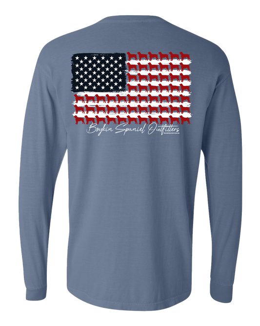 Long Sleeve 100% Cotton Tee - American Boykin