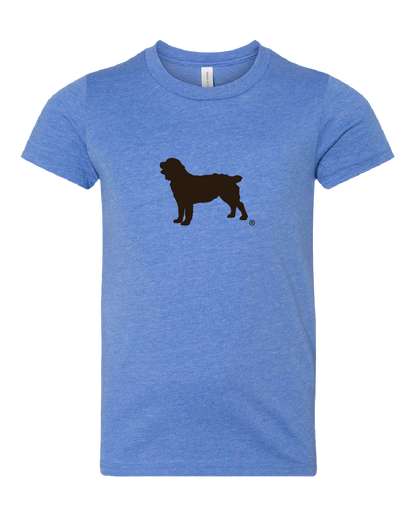 Youth Short Sleeve T-Shirt Boykin Spaniel Society Official Silhouette