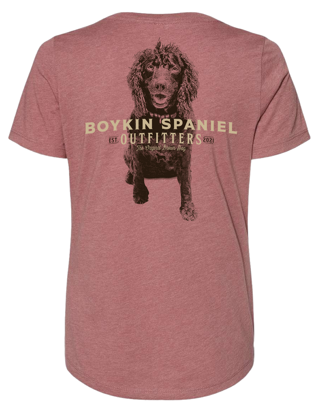 Women's Short Sleeve V-Neck Boykin Spaniel T-Shirt (3 colors)