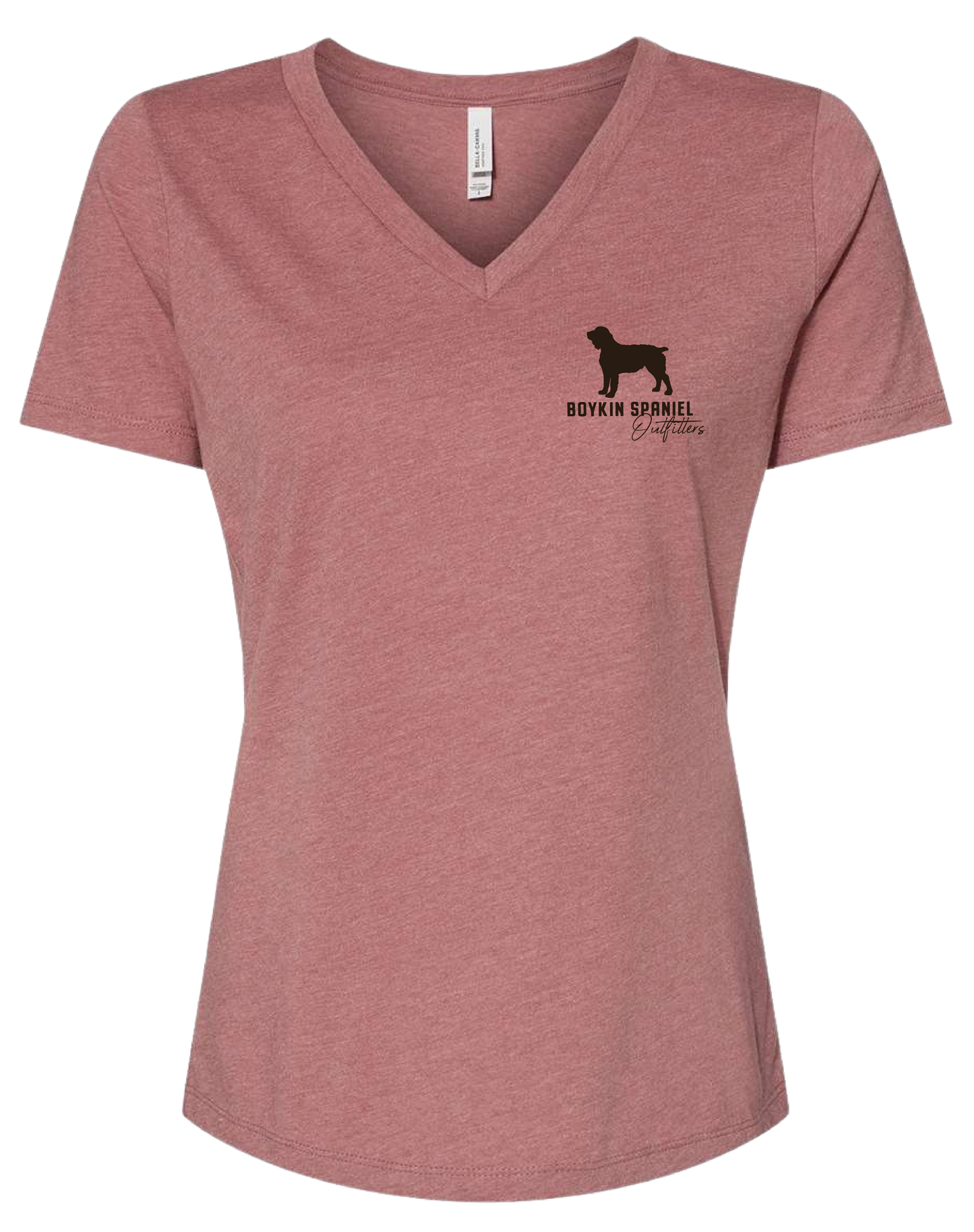 Women's Short Sleeve V-Neck Boykin Spaniel T-Shirt (3 colors)