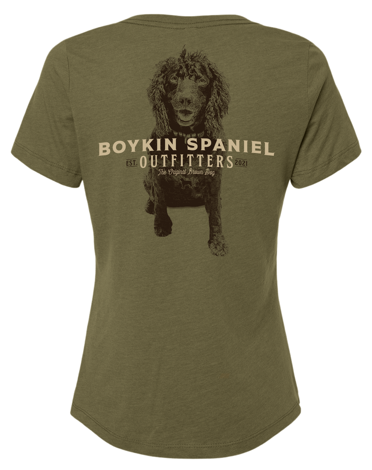 Women's Short Sleeve V-Neck Boykin Spaniel T-Shirt (3 colors)