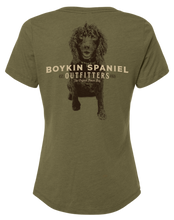 Load image into Gallery viewer, Women&#39;s Short Sleeve V-Neck Boykin Spaniel T-Shirt (3 colors)
