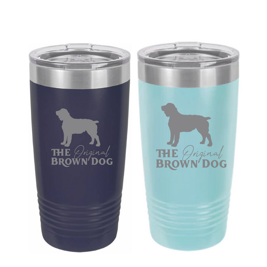 20 oz Tumbler - Boykin Spaniel Outfitters Original Brown Dog Engraved