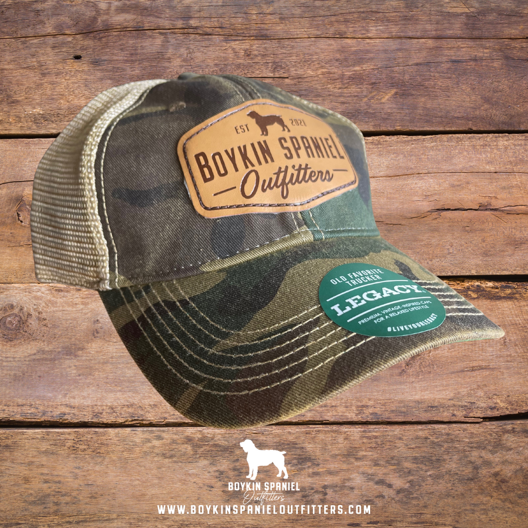 OFA Legacy Old Favorite Trucker Hat -  BSO Leather Patch - Camo