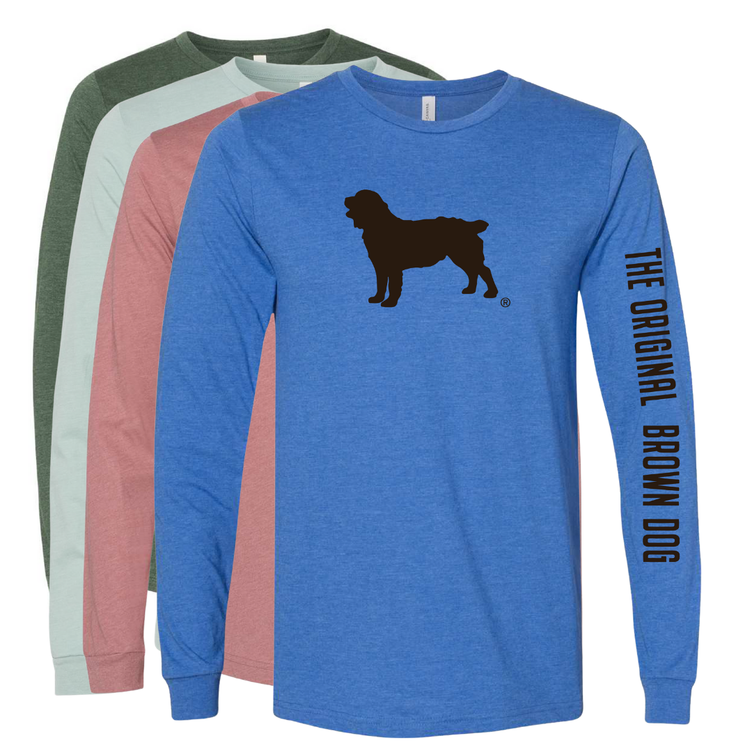 Long Sleeve Unisex T-Shirt - Boykin Spaniel Society Official Boykin Silhouette (8 colors)