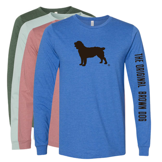 Long Sleeve Unisex T-Shirt - Boykin Spaniel Society Official Boykin Silhouette (8 colors)