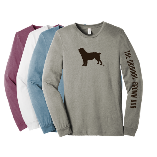 Long Sleeve Unisex T-Shirt - Boykin Spaniel Society Official Boykin Silhouette (8 colors)