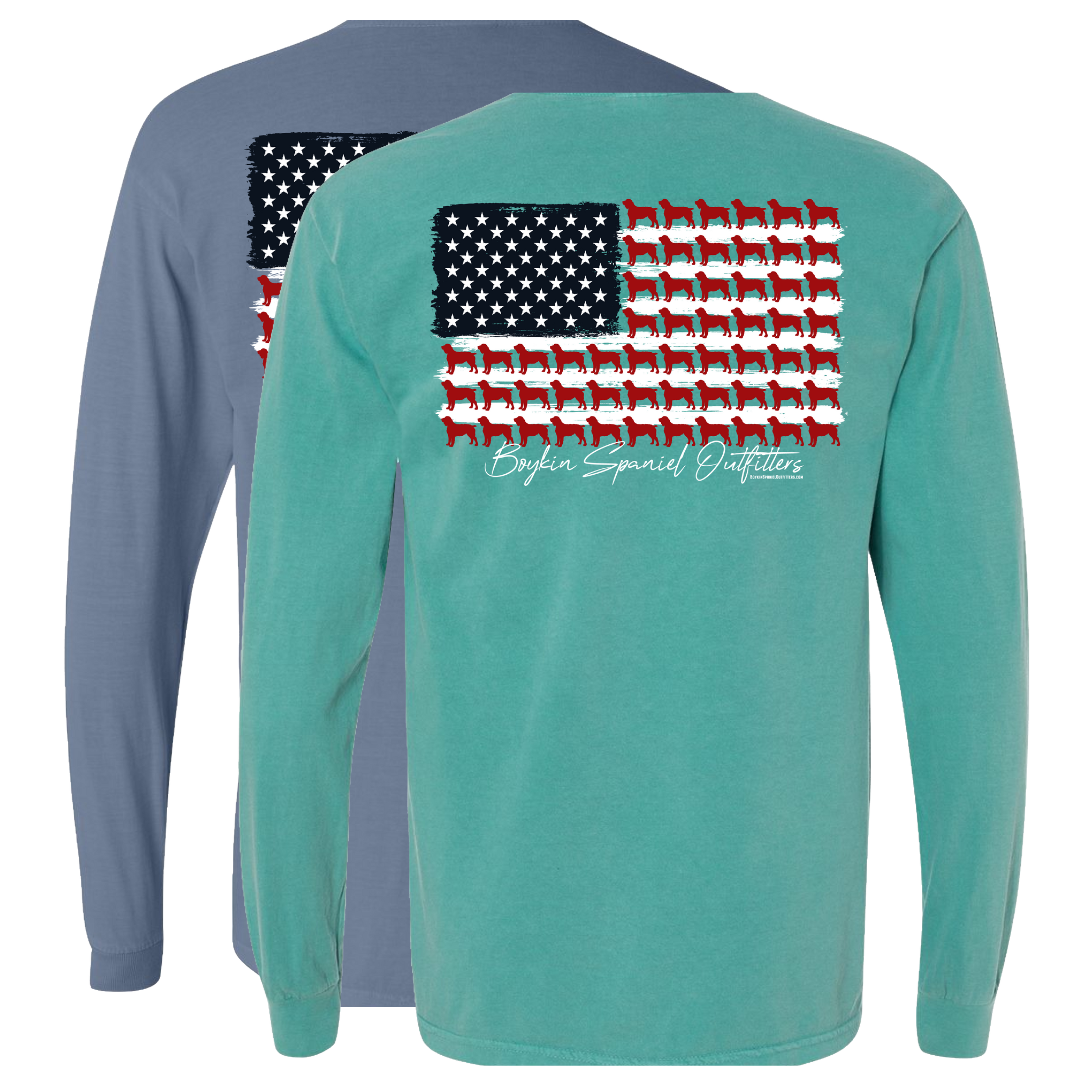 Long Sleeve 100% Cotton Tee - American Boykin