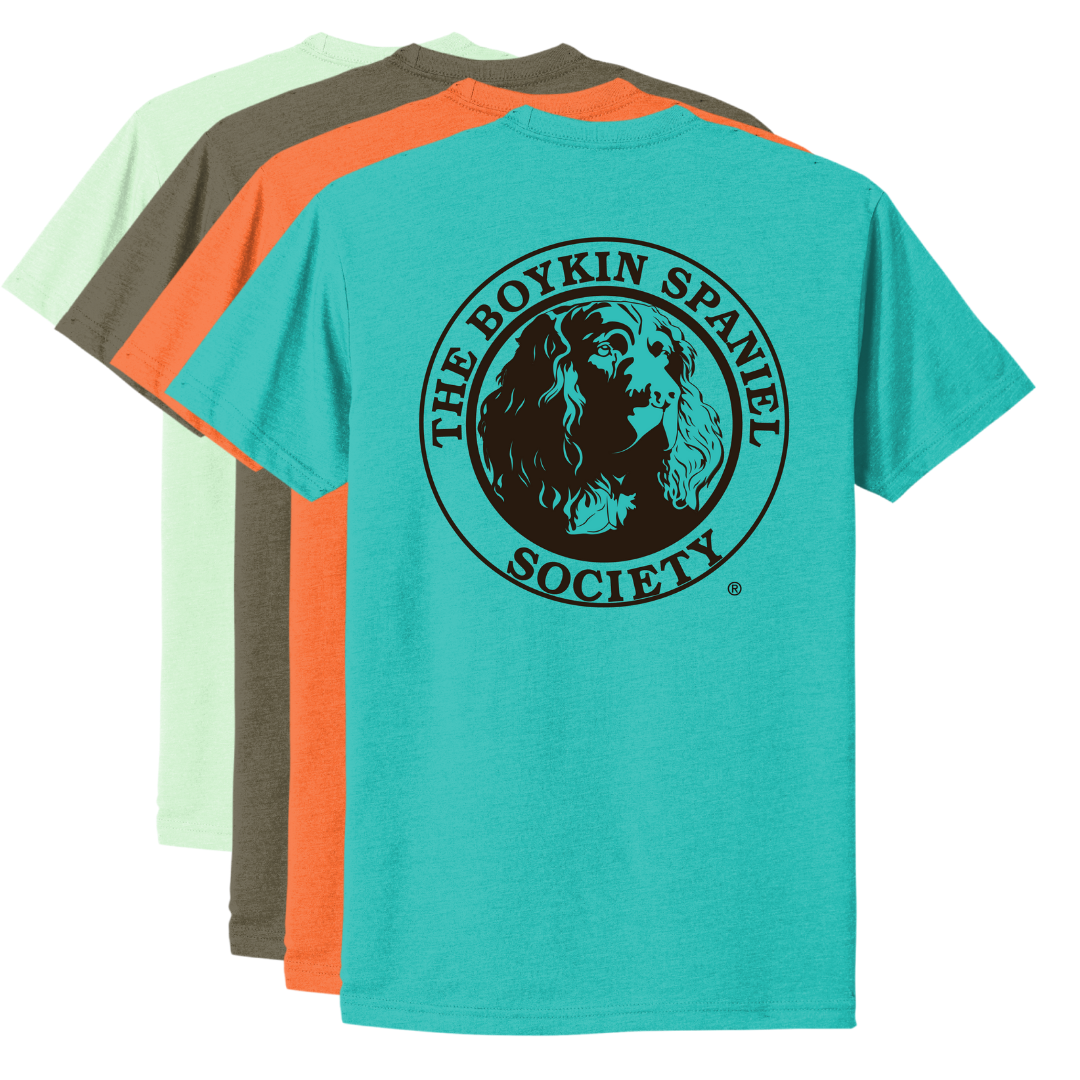 Short Sleeve T-Shirt Boykin Spaniel Society Official Seal (8 colors)