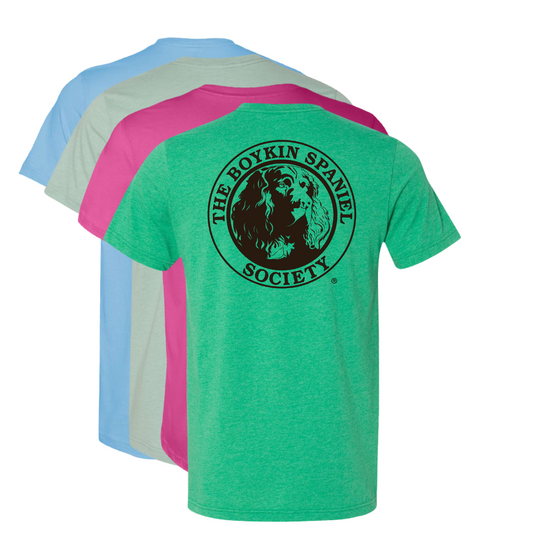 Short Sleeve T-Shirt Boykin Spaniel Society Official Seal (8 colors)