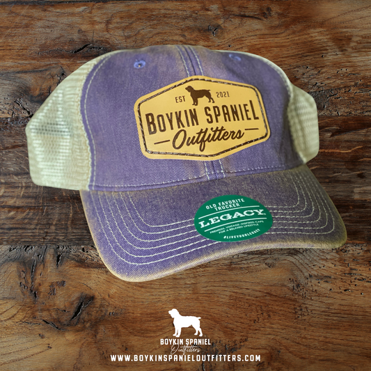 OFA Legacy Old Favorite Trucker Hat -  BSO Leather Patch - Purple