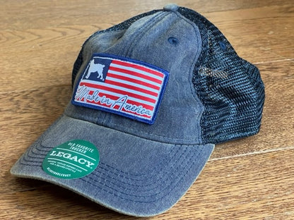 OFA Legacy Old Favorite Tonal Trucker Hat -  American Boykin Patch - Navy