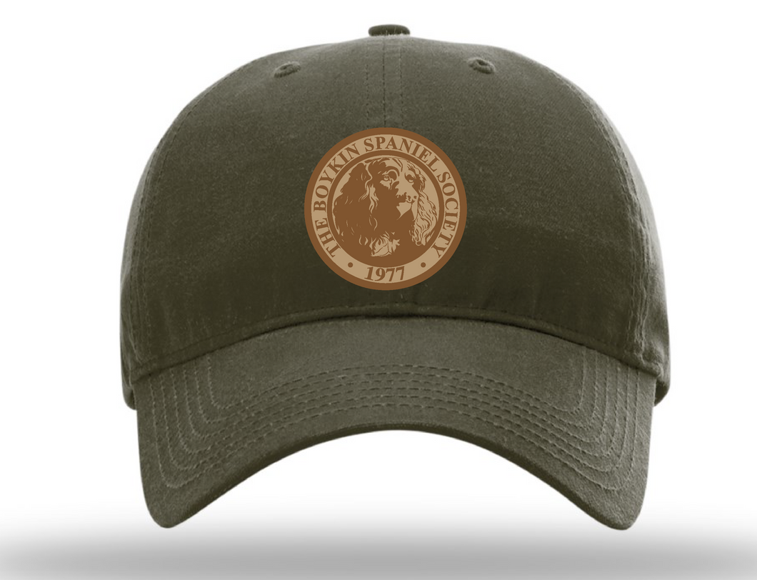 Richardson Relaxed Waxed Hat - Official Boykin Spaniel Society Seal Leather Patch (2 colors)