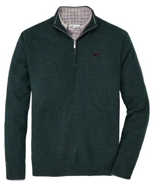 Peter Millar Autumn Crest Quarter-Zip with Boykin Spaniel Silhouette