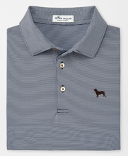 Load image into Gallery viewer, Peter Millar Jubilee Stripe Performance Polo with Boykin Spaniel Society Official Silhouette
