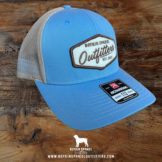 Richardson 112 Classic Trucker Cap - Boykin Spaniel Outfitters Felt Patch - Columbia/Khaki