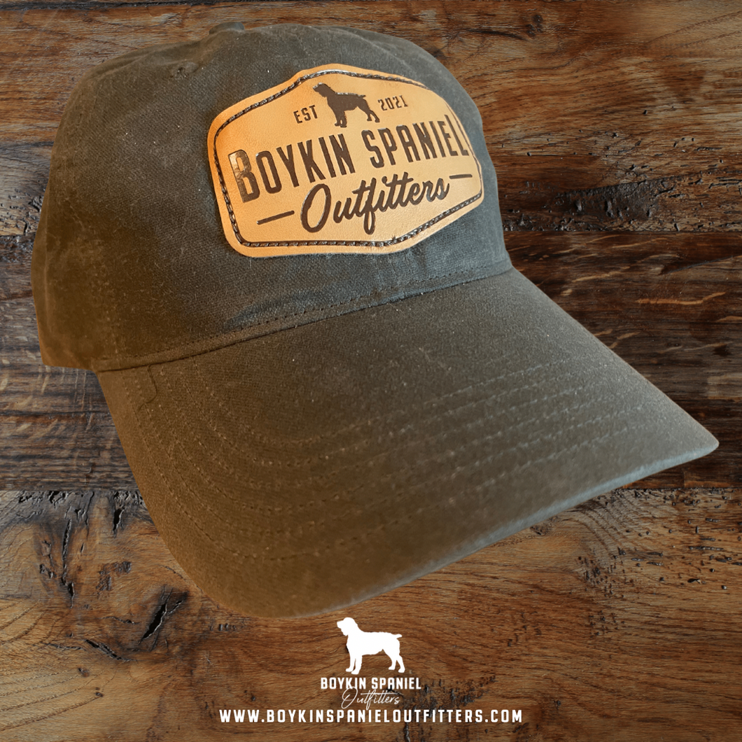 Richardson Relaxed Waxed Hat - Boykin Spaniel Outfitters Leather Patch (2 colors)